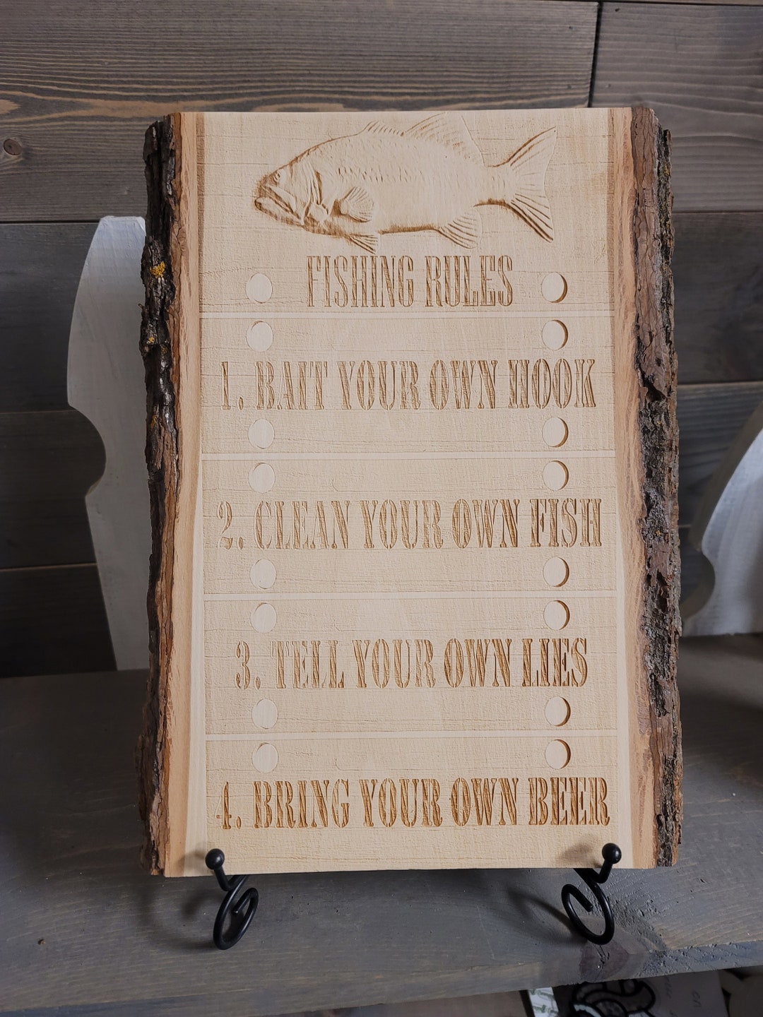Fishing Rules Sign Etsy