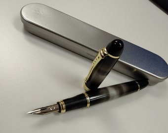 Super Flex Zebra G Nib Fitted Jinhao x750 Black Glitter Fountain Pen 