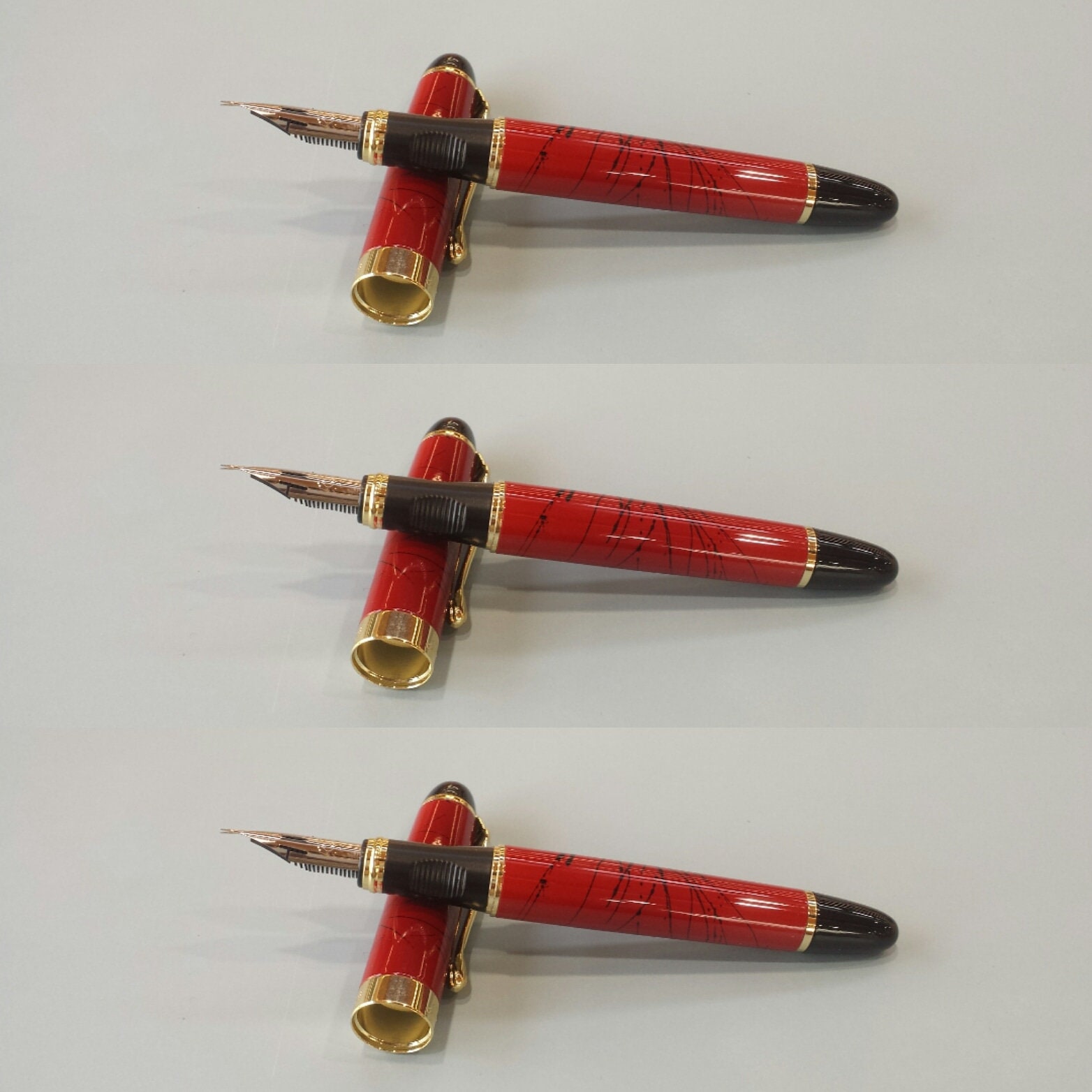 Jinhao X750 G Golden Fountain Pen Super Flex Zebra G Nib Fitted Pens Writing Instruments Pens