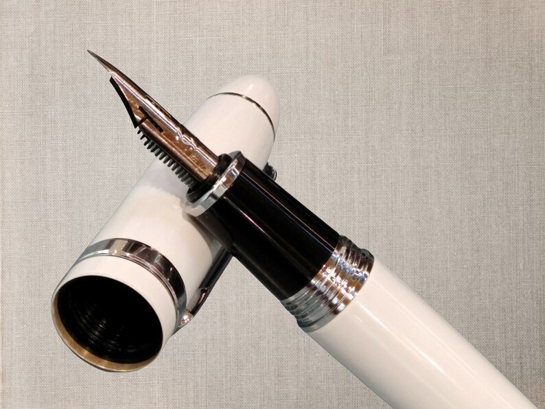 Jinhao X159 Color White Fountain Pen Zebra G Flex Nib Etsy Australia