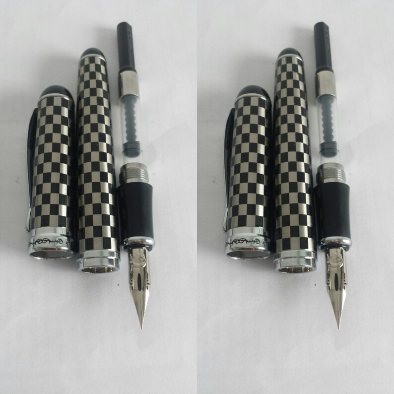 Jinhao X750 G Chess Board Fountain Pen Super Flex Zebra G Nib Etsy