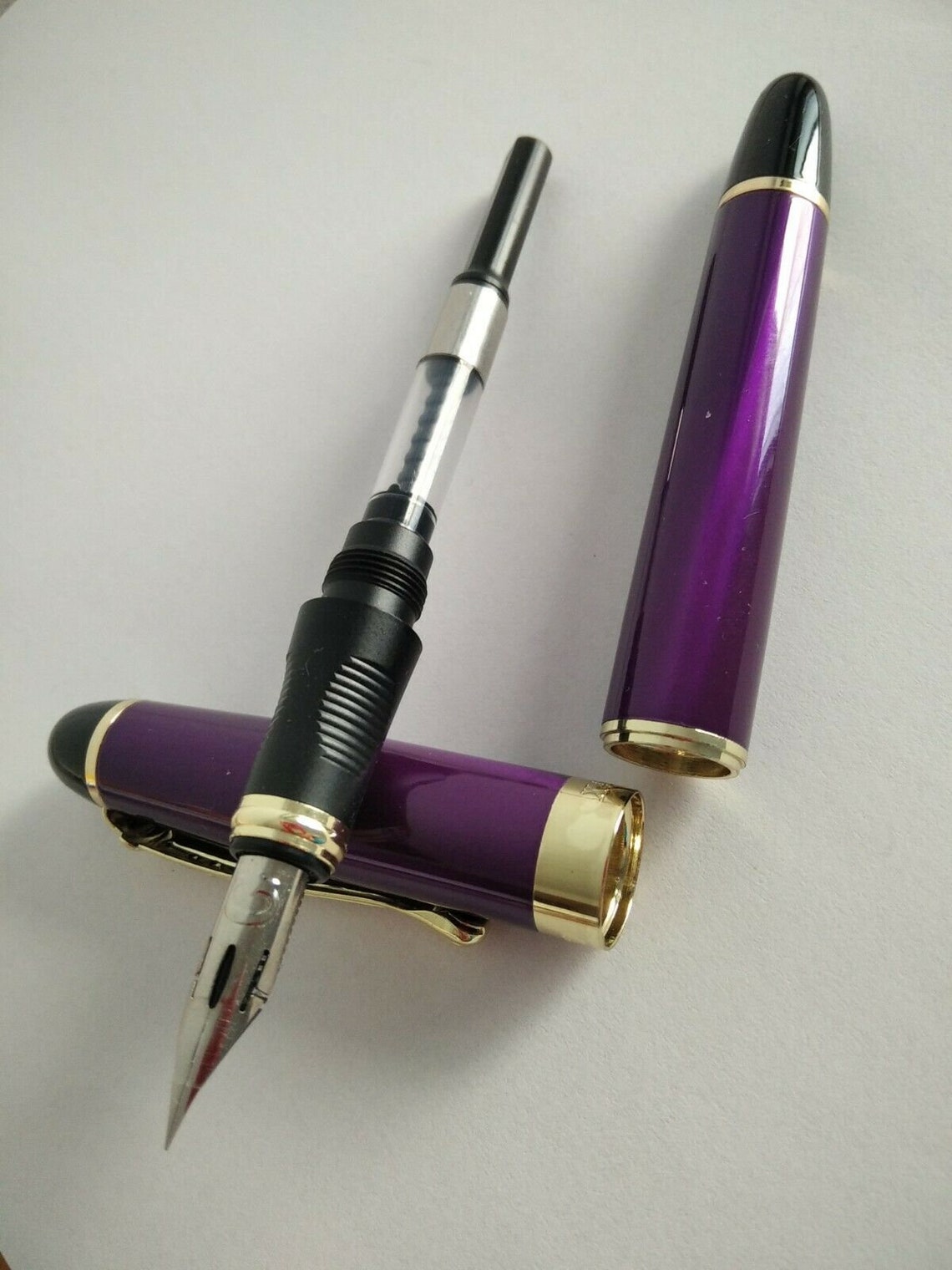 Jinhao X450 Purple Color Fountain Pen Zebra G Flex Nib Etsy