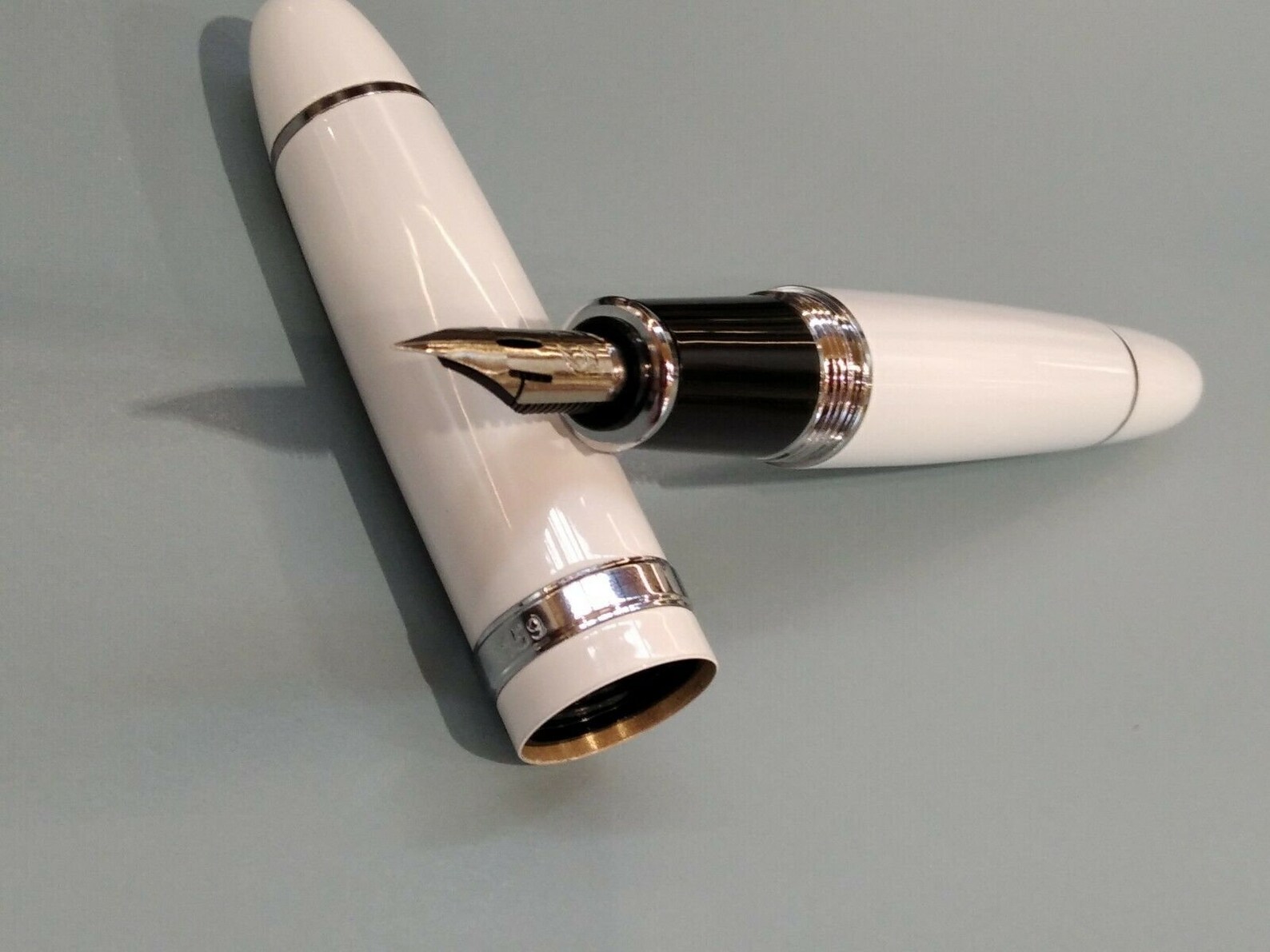 Jinhao X159 Colo rwhite Fountain Pen Zebra G Flex Nib Etsy