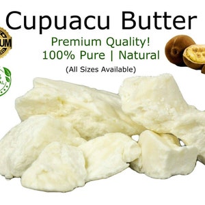Cupuacu Butter Unrefined (Virgin) - PREMIUM QUALITY 100% Pure Natural Organic Cold Pressed Skin Care Body Hair Moisturizer - All Sizes