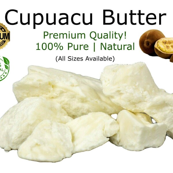 Cupuacu Butter Unrefined (Virgin) - PREMIUM QUALITY 100% Pure Natural Organic Cold Pressed Skin Care Body Hair Moisturizer - All Sizes