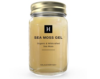 Sea Moss Gel 16 oz - Unflavored 100% Pure Raw Wildcrafted Irish Natural Superfood Premium Grade A Wholesale Bulk Free Shipping