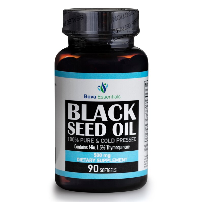 Black Seed Oil Capsules 500mg 100 Pure Natural Cold Pressed Etsy