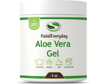 Aloe Vera Gel 4 oz - 100% Pure Organic Soothing Moisturizer Skin Care Acne Eczema Psoriasis Blemish Antiaging Lotion Microdermabrasion Bulk