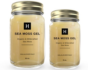Sea Moss Gel (Unflavored) - 100% Pure Raw Organic Wildcrafted Irish Natural Superfood Premium Grade A Fresh Dr. Sebi Inspired Wholesale Bulk