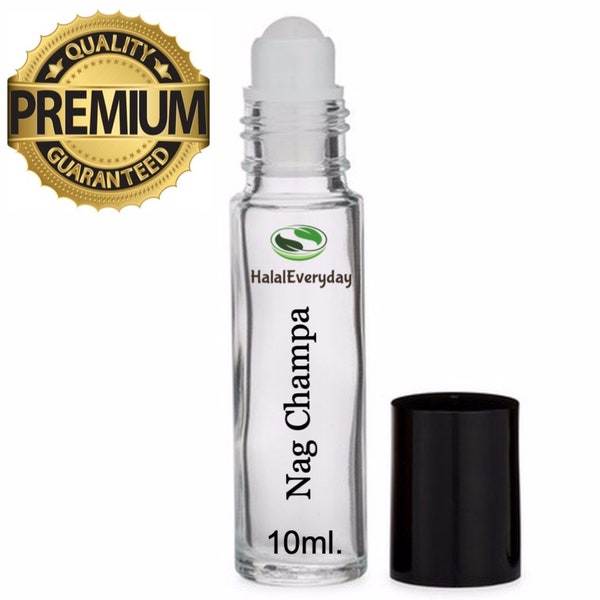 Nag Champa Fragrance / Body Oil - Premium Quality Scent Roll On Bottle - 1/3 oz 10ml