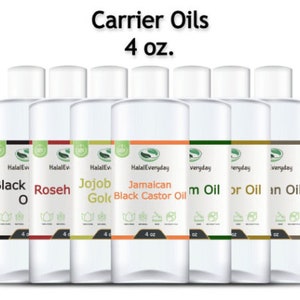 4 oz Carrier Oil - 100% Pure Natural Cold Pressed Organic Unrefined Refined Moisturizing Massage Oil, Hair Growth, Skin Care Free Shipping
