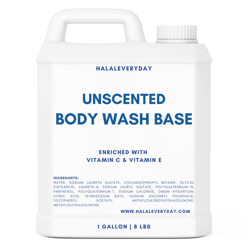 1 Gallon Body Wash Base shower Gel Natural & Unscented Etsy