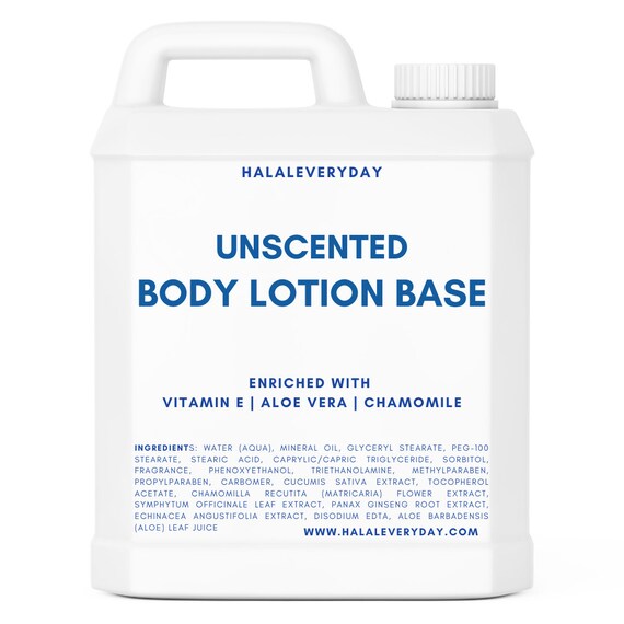 Body Lotion Base Unscented Natural Enriched With Vitamin E Aloe
