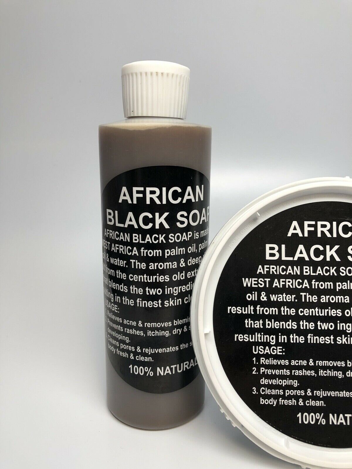 Raw African Black Soap Liquid Paste Bundle Set 100 Pure & Etsy