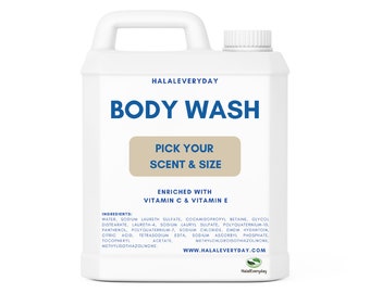 Pick Your Scent | Natural Body Wash Base | Unscented & Scented- Enriched with Vitamin C, Vitamin E | Antioxidant Head To Toe Wash