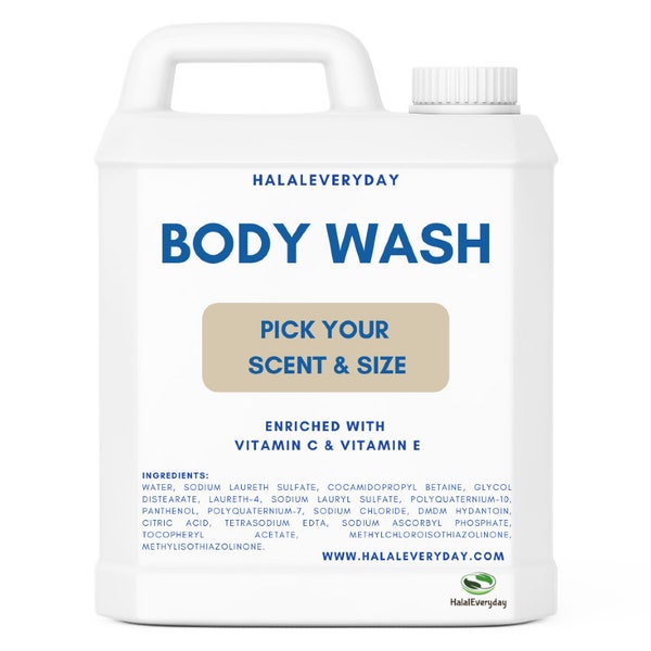 Pick Your Scent | Natural Body Wash Base | Unscented & Scented- Enriched with Vitamin C, Vitamin E | Antioxidant Head To Toe Wash