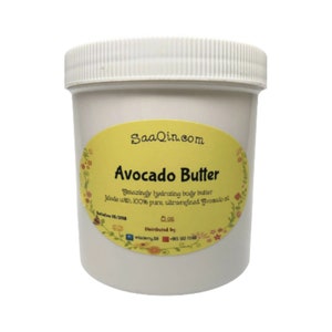 Avocado Butter - 100% Pure Natural Unrefined Raw Premium Quality Cold Pressed Moisturizing Lotion Lip Balm Skin Care Hair Body - All Sizes