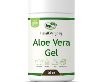 Aloe Vera Gel 16 oz - 100% Pure Organic Soothing Moisturizer Skin Care Acne Eczema Psoriasis Blemish Antiaging Lotion Microdermabrasion Bulk
