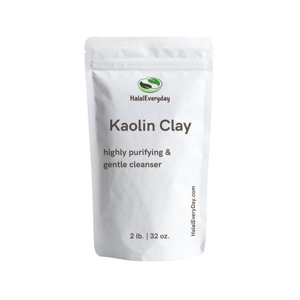 Kaolin Clay 2 lb. Bag - White (China Clay) 100% Pure Natural Powder Face Body Mask Cosmetic Grade Cleanser Skin Care Bulk