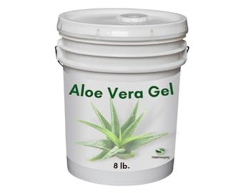 Aloe Vera Gel 8 lb / 1 Gallon Bulk Wholesale | 100% Pure Organic Thick Soothing Moisturizer Skin Acne Eczema Psoriasis Microdermabrasion