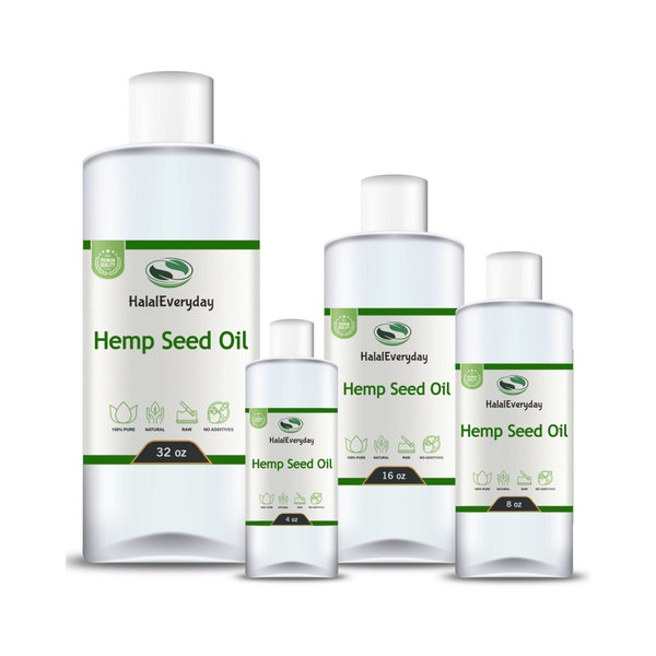 Hemp Seed Oil - 100% Pure Natural Unrefined Cold Pressed Organic Non-GMO Body Skin Face Hair Cosmetics Soap Cream Bulk Wholesale