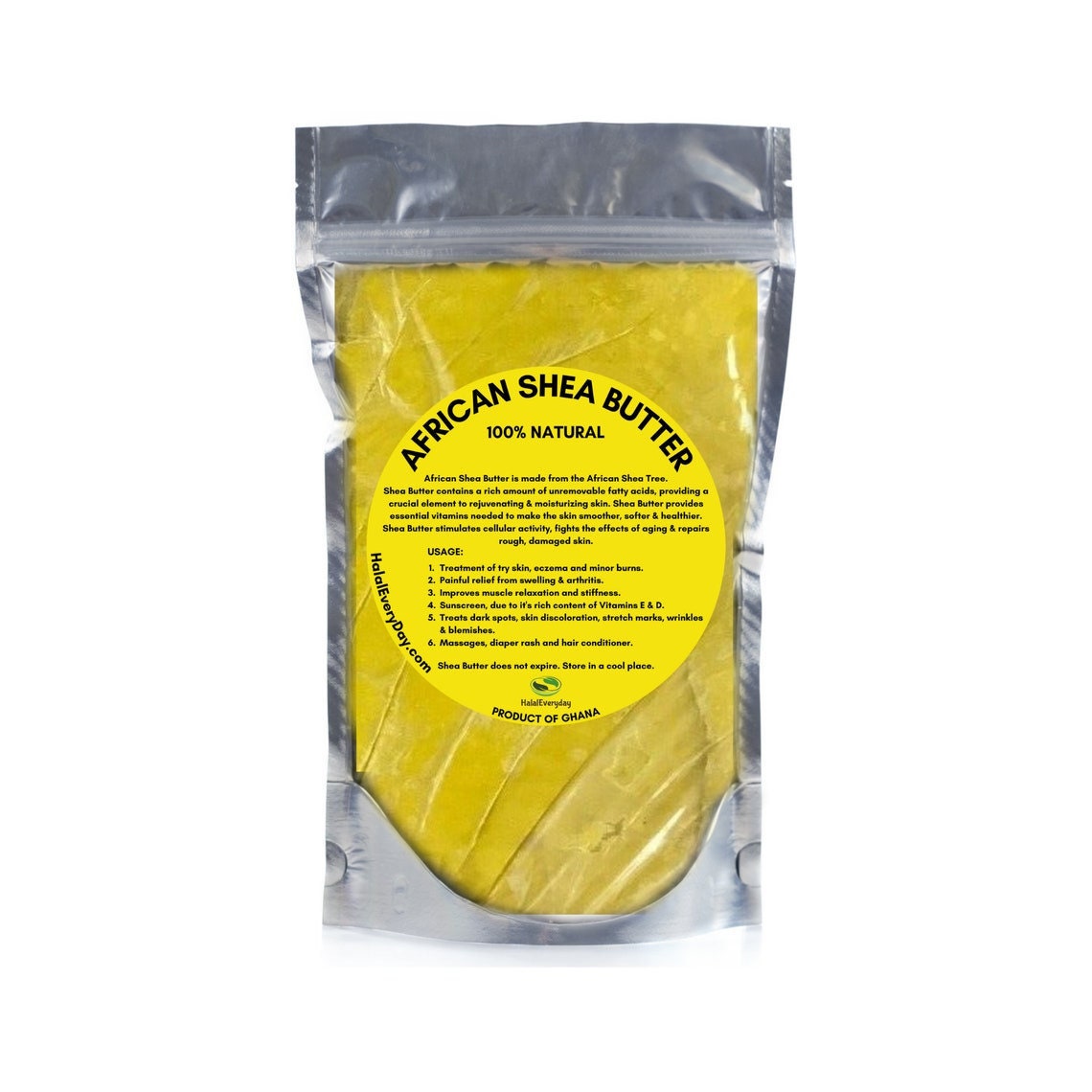 Shea Butter Yellow 1 Lb. Bag 100 Pure Natural Unrefined Etsy