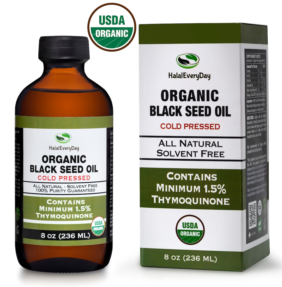 Black Seed Oil 8 Oz USDA Organic 100% Pure Cold Pressed | Etsy