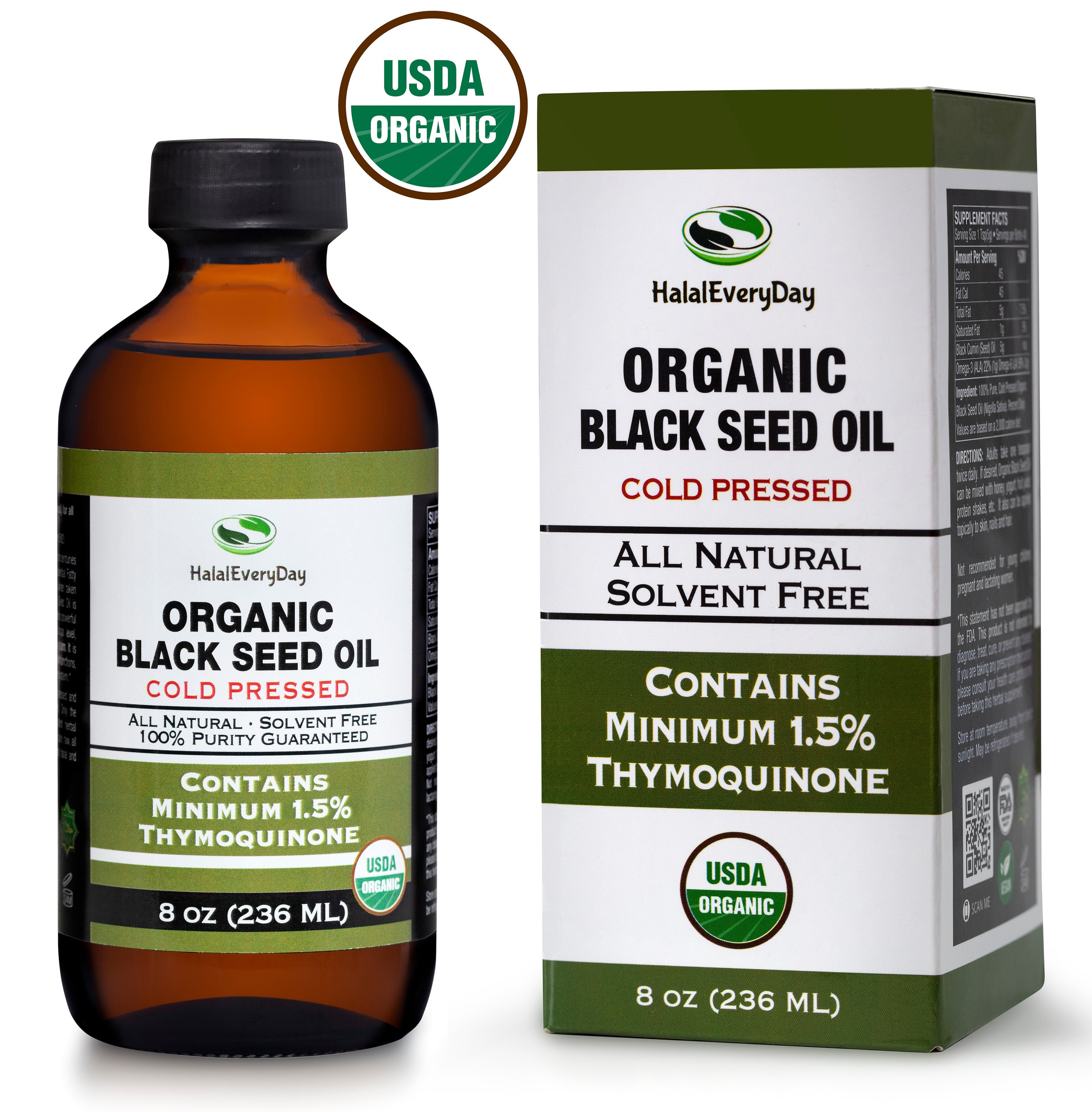 Black Seed Oil 8 oz USDA Organic 100 Pure Cold Pressed Etsy