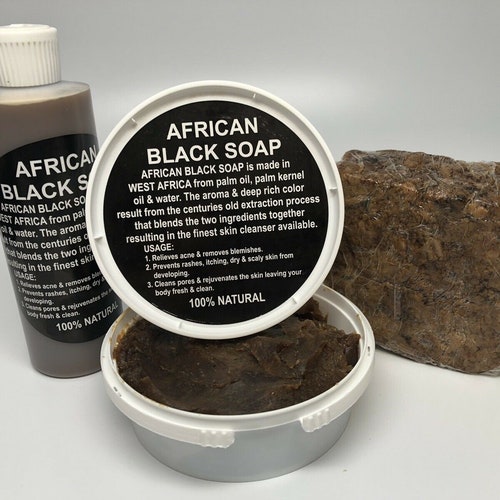 Raw African Black Soap Bar PREMIUM QUALITY 100 Pure & Etsy