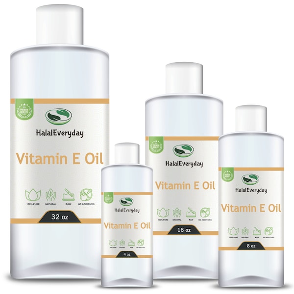 Vitamin E Oil - 100% Pure Natural Premium Quality Antioxidant Gluten Free Full Spectrum Moisturizer Face Oil Smooth Moisturizing