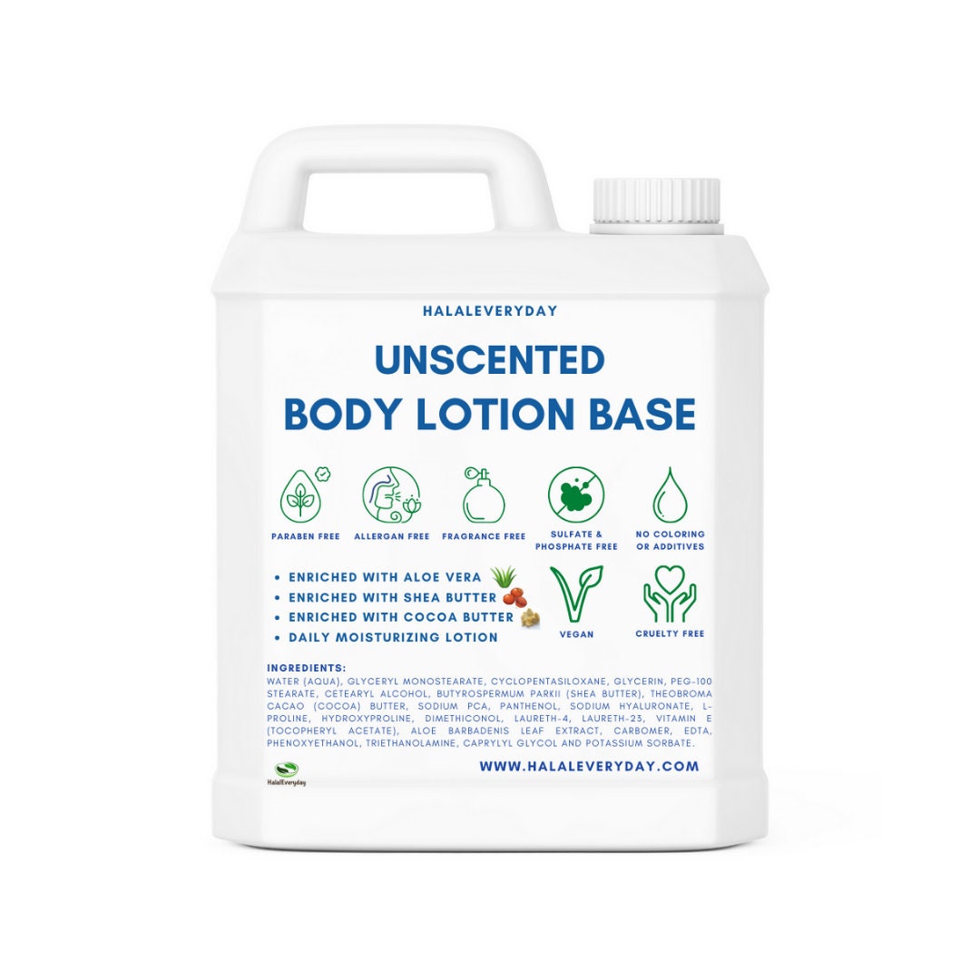 Body Lotion Base unscented Enriched With Aloe Vera, Shea Butter, Cocoa