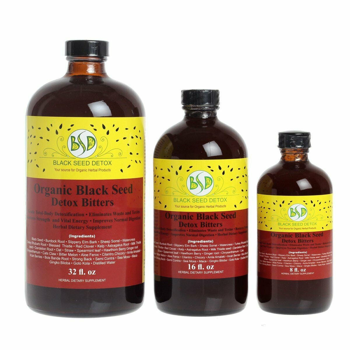 Black Seed Detox Bitters 100 Pure Natural Organic Vegan Etsy