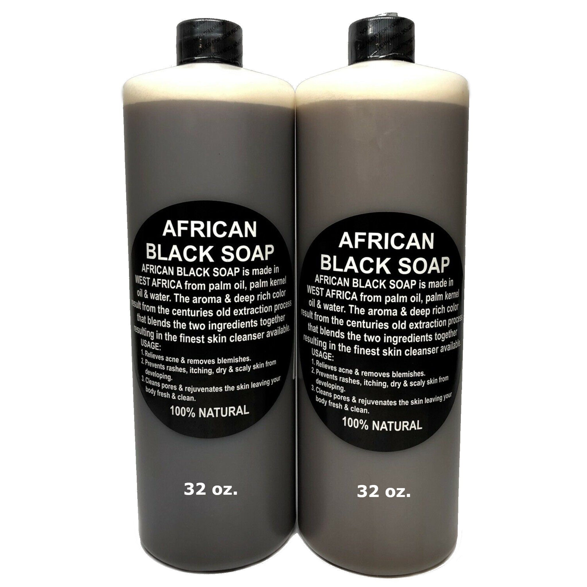 Liquid Raw African Black Soap 32 Oz. X 2 100 Pure & Natural Etsy UK