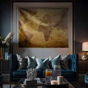 Tapisserie de carte du monde antique