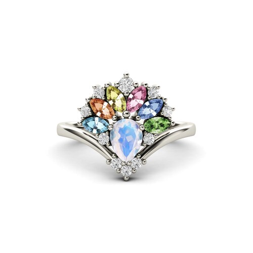 Pear Cut Moonstone Engagement Ring Vintage Moonstone Wedding Ring 14k Gold Moonstone shops Bridal Promise Ring Women Unique Wedding Ring For Her