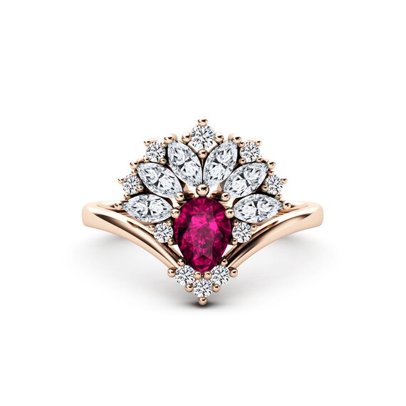 Pink tiara ring deals
