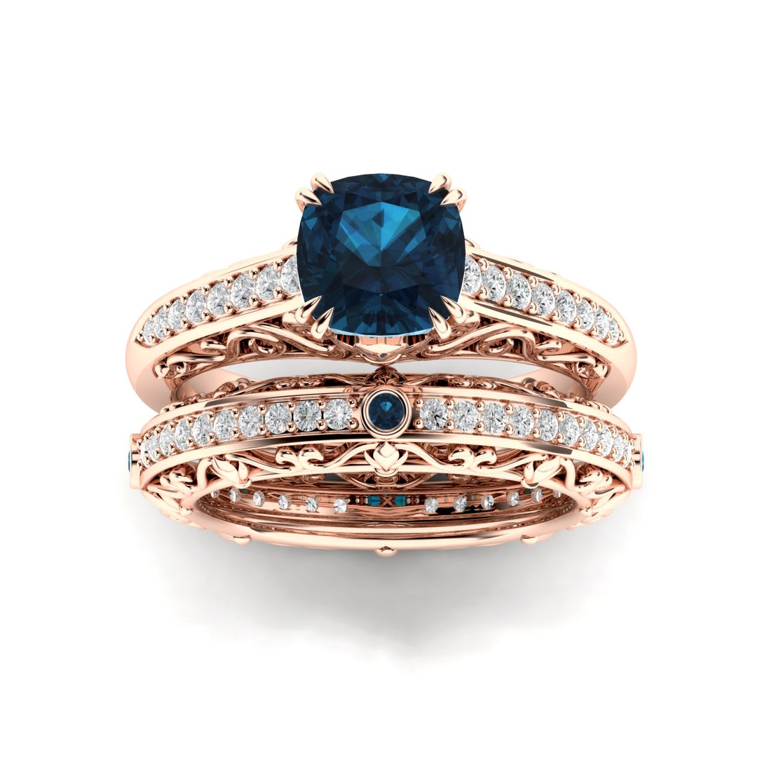 London Blue Topaz Ring Blue Gemstone Ring Engagement Ring London Blue ...