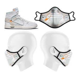 Off White x Air Jordan Retro &#39;UNC&#39; Fashion Face Mask