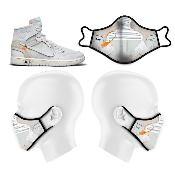 Off White x Air Jordan Retro 'UNC' Fashion Face Mask
