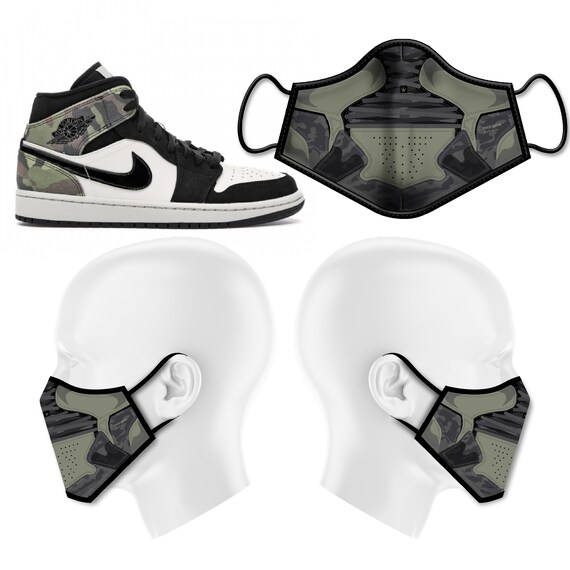 Air Jordan Novelty Mid Camo Fashion Face Mask - Etsy