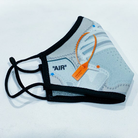Off White X Air Jordan Retro 'UNC' Fashion Face Mask - Etsy