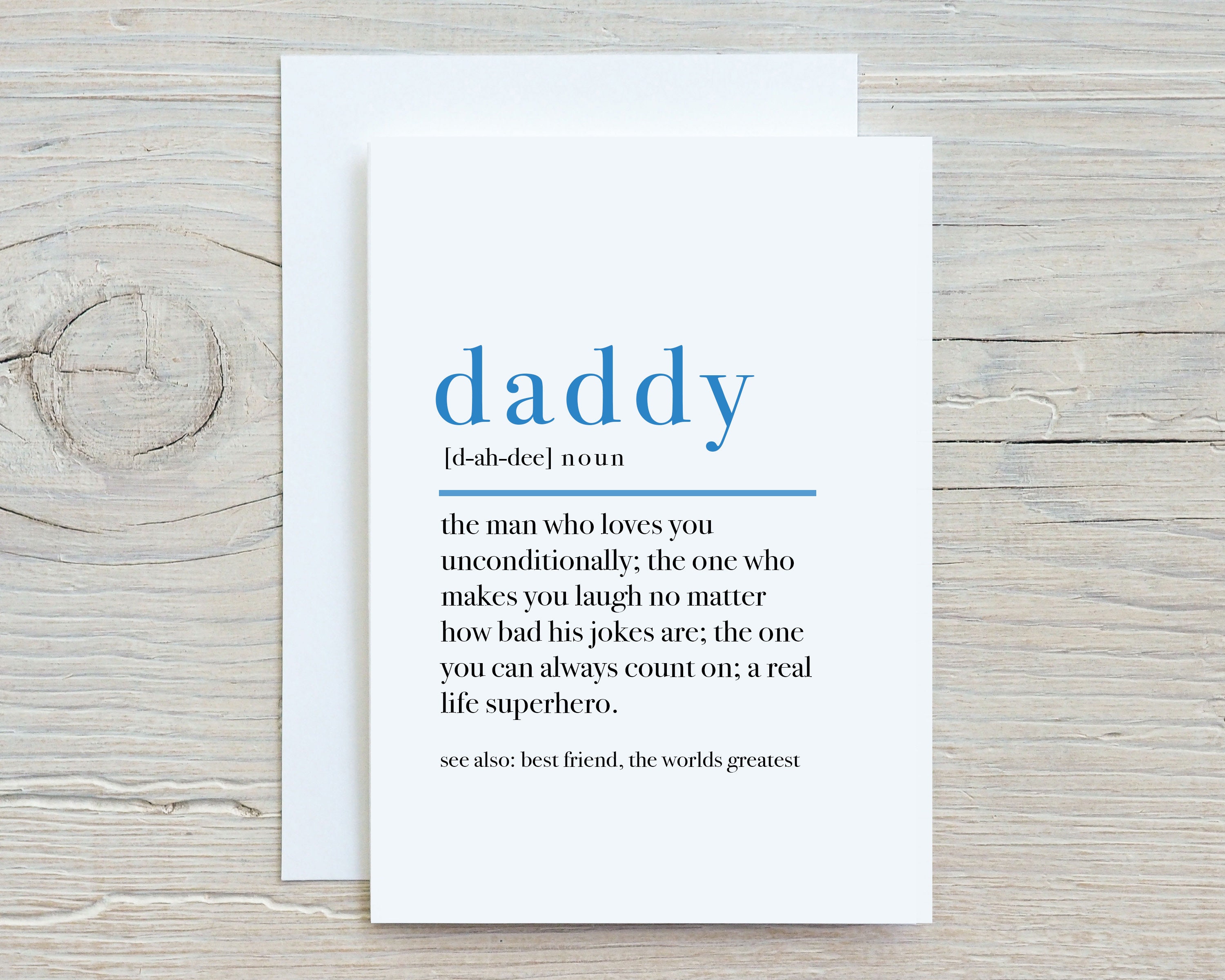 Fathers Day Card Dad Definition Daddy Definition Dad Etsy UK