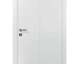 Milcasa Two WHITE Precut Door Panels (80" height) for Bifold Compack 180/90 Hardware Set. Made in Italy. Jamb and Casing are NOT included.