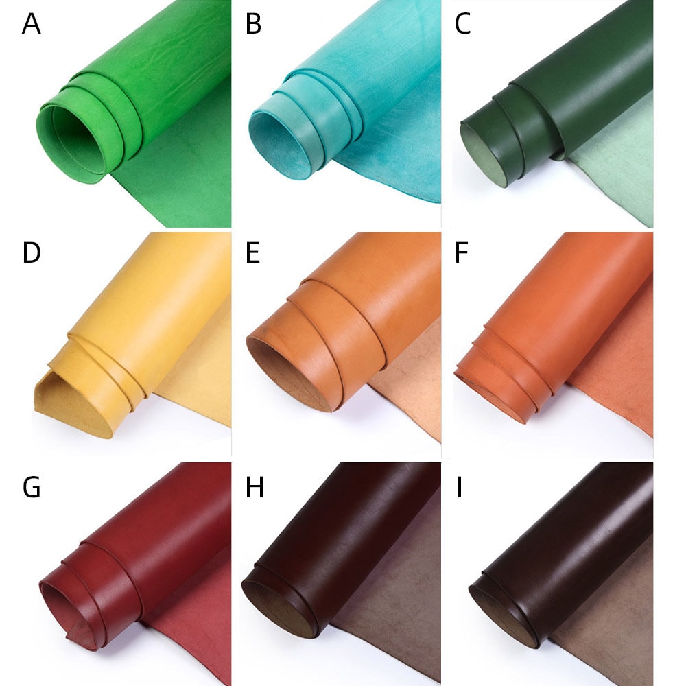 Full Grain Vegtanned Leather Piece Cowhide Leather Craft DIY Etsy