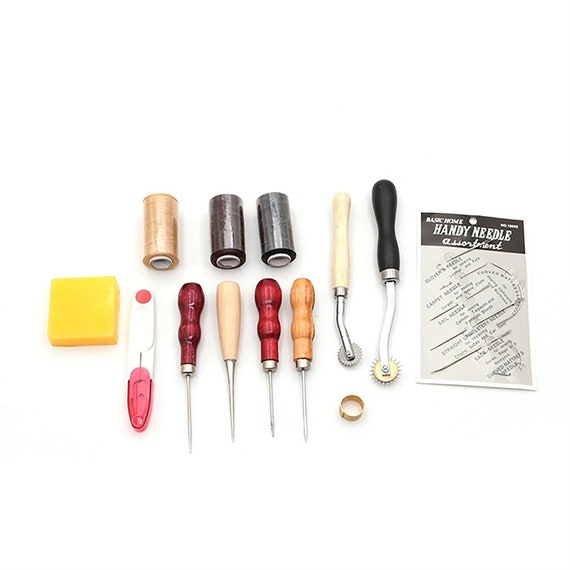 Professional / Basic Tools for Leather Craft Sewing DIY Hand Stitching With  Groover Awl Edge Creaser Mat Tools for Leather Working 