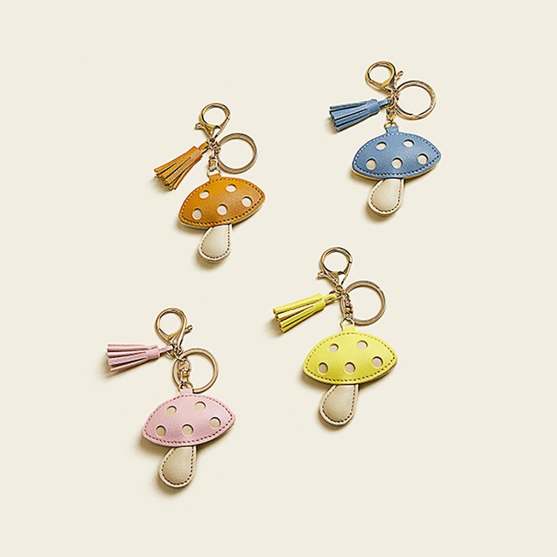Mushroom Keychain Custom Leather Cutting Die Cut Moldleather Etsy