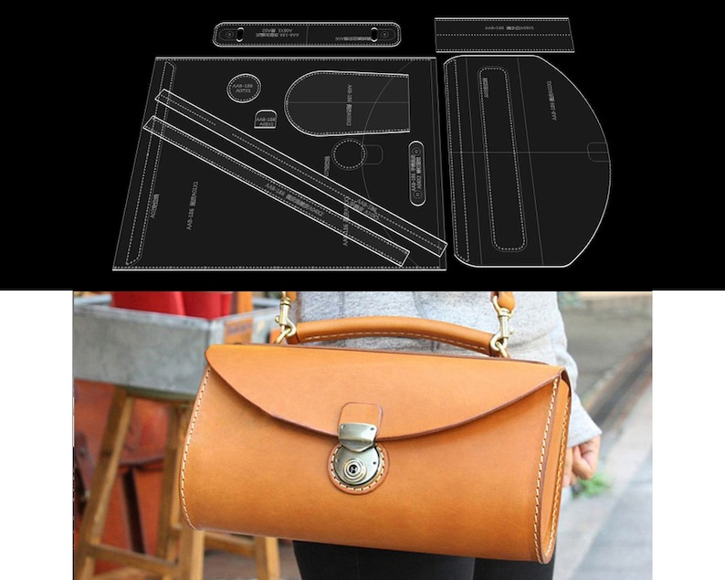 Women Round Bag Shoulder Bags Handbag Template Clear Acrylic - Etsy