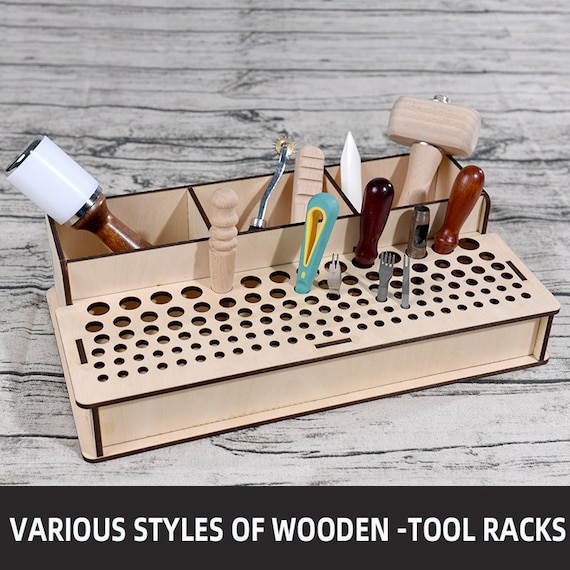 Hand Assembled Tool Storage Rack, Leather Crafts Tools Holder, Tools  Organizer, Tools Display Holder Craft Supplies Father's Day Gift 