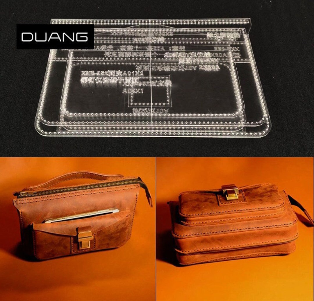 Men Crossbody Bag Shoulder Bags Acrylic Template Leather Etsy