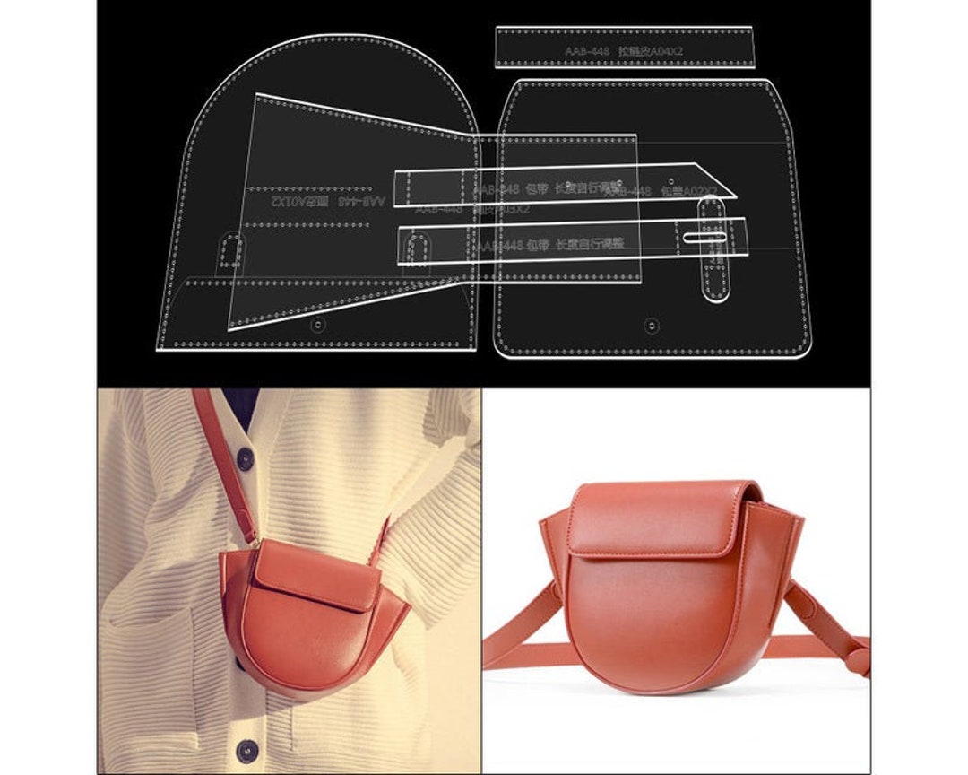Acrylic Leather Bag Template, Transparent Leather Pattern Leather Templates  Single Shoulder Bags Leather Craft Pattern Acrylic SingleShoulder Bag
